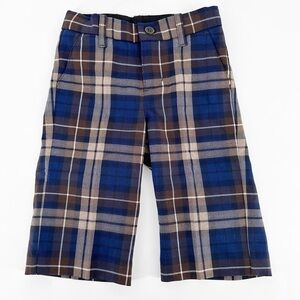 NWT Janie and Jack Blue Tan Brown Plaid Pants Size 6 to 12 Months